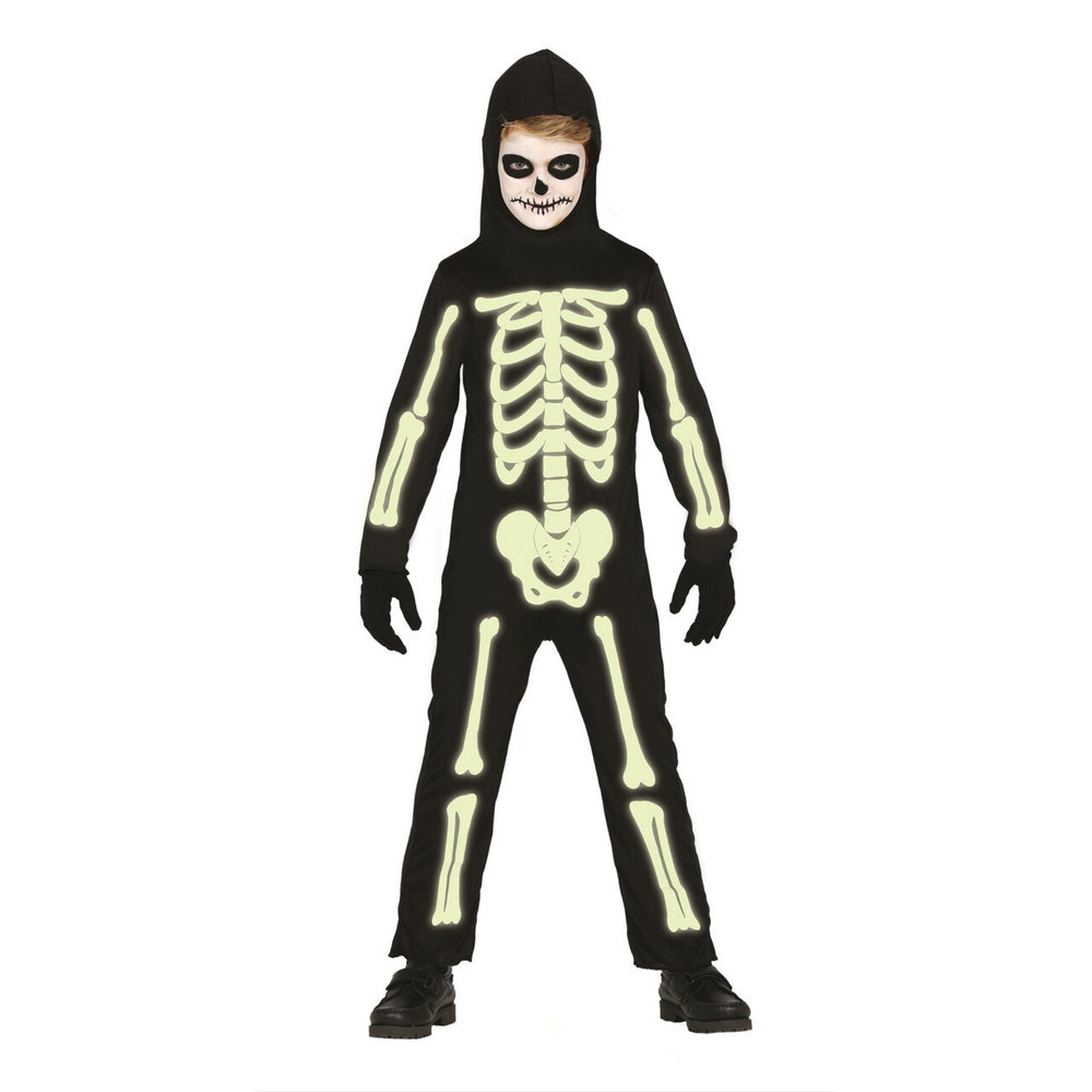 Op deze afbeelding zie je een Kostuums, van het merk Guirca. Glow In The Dark Botten Jongen Kostuum