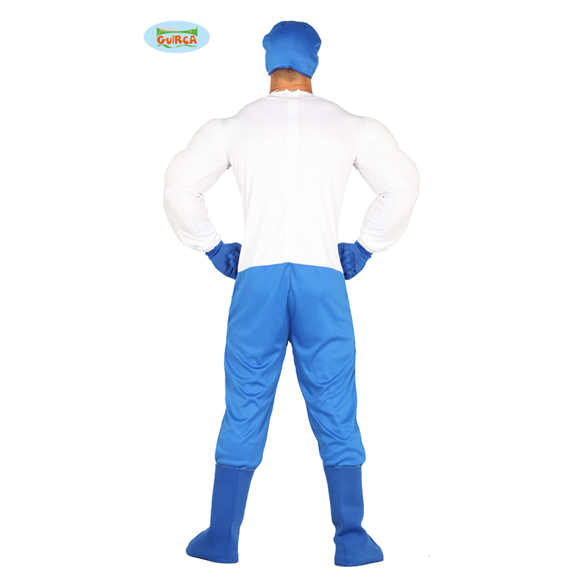 Op deze afbeelding zie je een Kostuums, van het merk Guirca. Zeer Brede Superster Held Man Kostuum