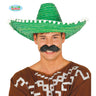 Grande Sombrero Vert Avec Pompons
