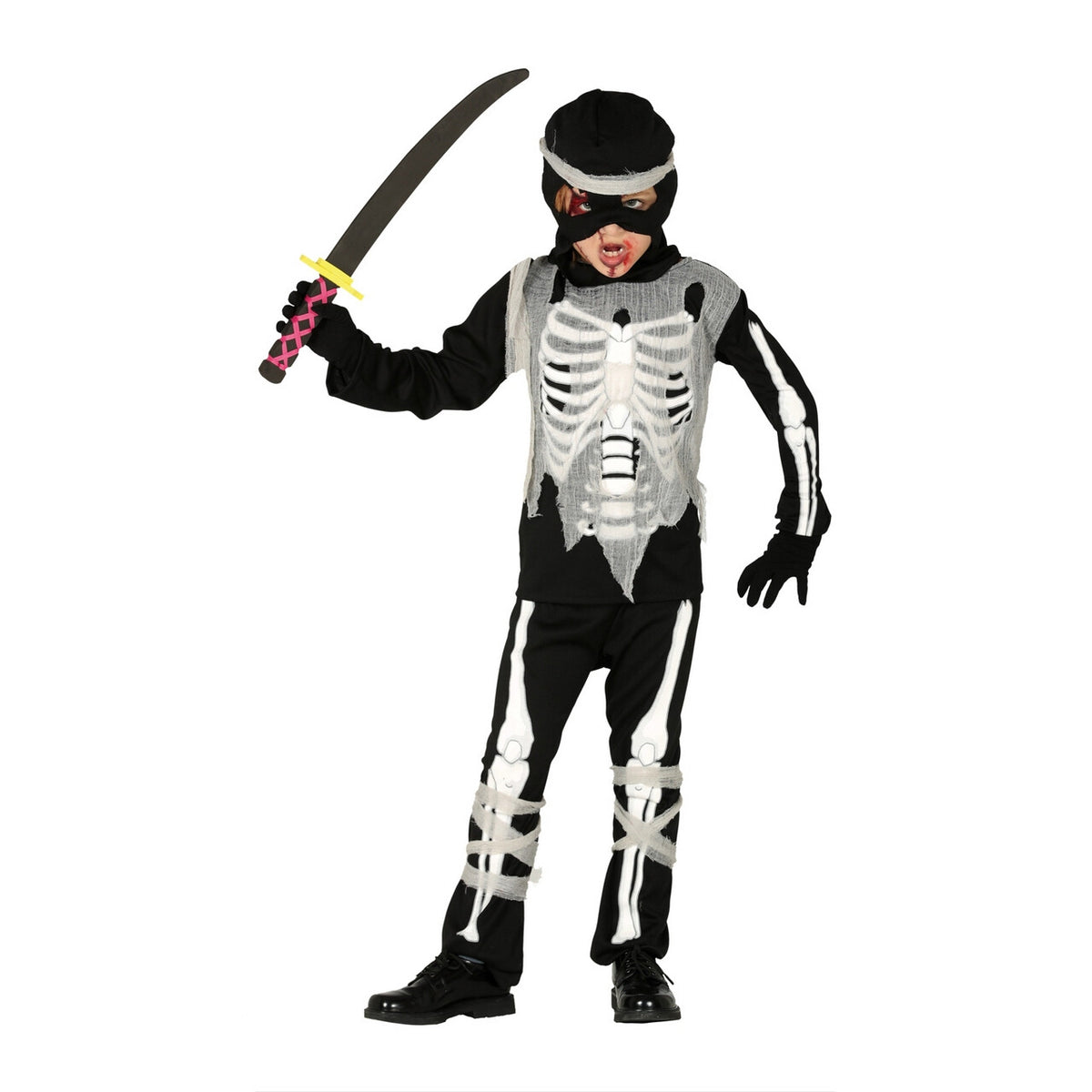 Op deze afbeelding zie je een Kostuums, van het merk Guirca. Staat Altijd Weer Op Zombie Ninja Jongen Kostuum