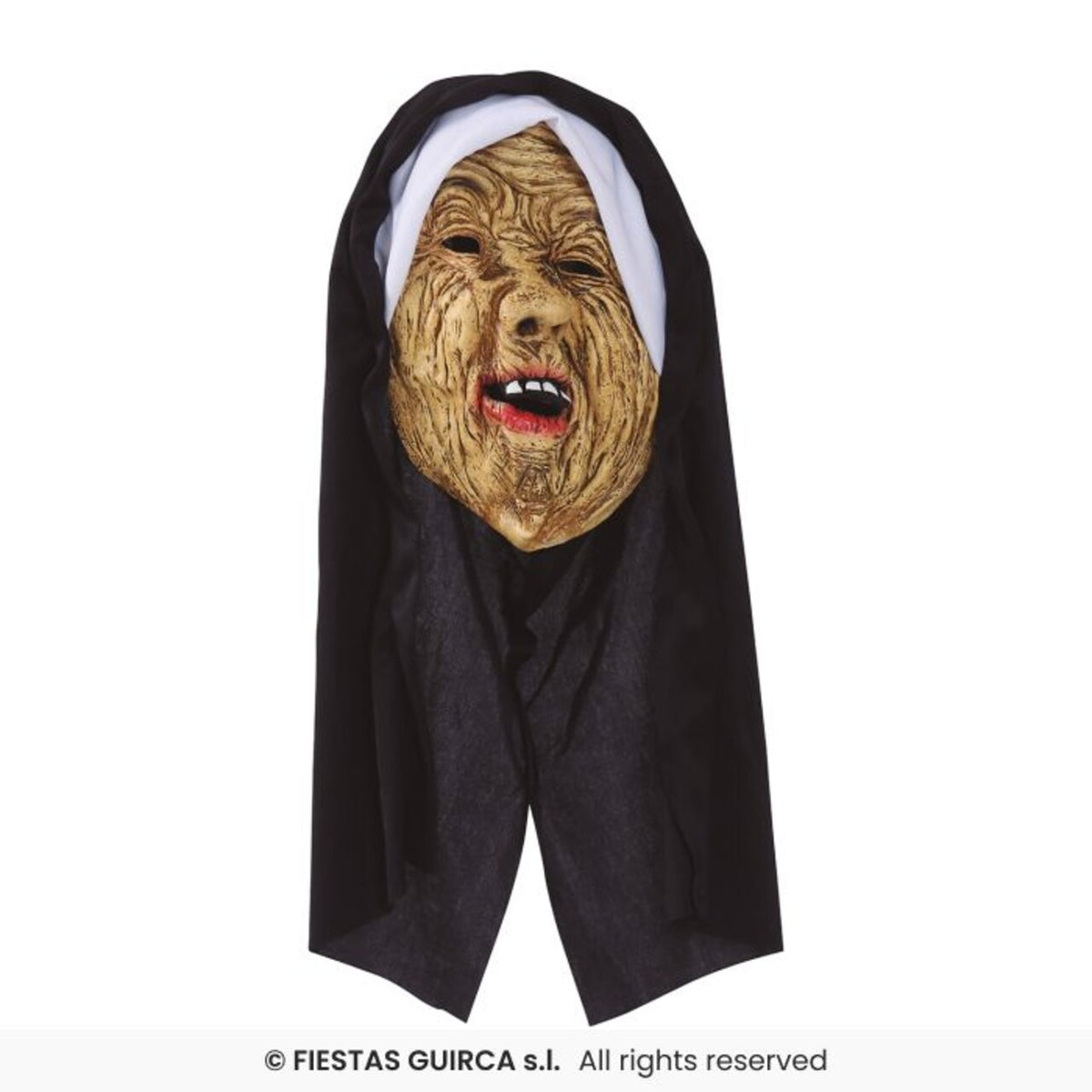 Op deze afbeelding zie je een Accessoires, van het merk Guirca. De Verdoemde Non Masker Met Kap