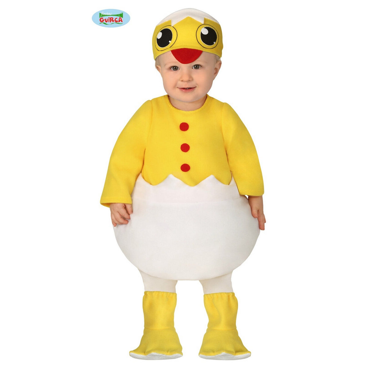 Op deze afbeelding zie je een Kostuums, van het merk Guirca. Kuiken Net Uit Het Ei Kind Kostuum