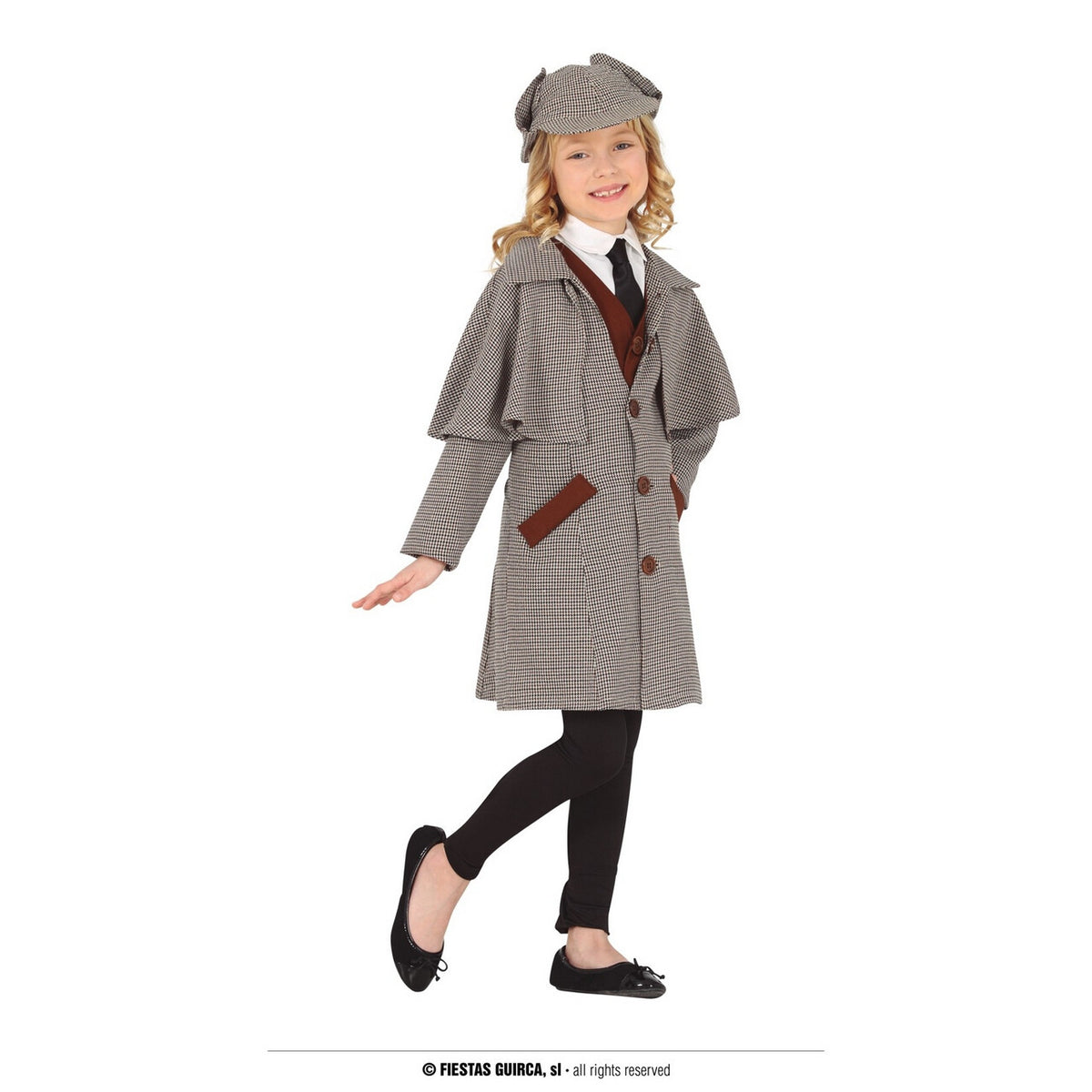 Op deze afbeelding zie je een Kostuums, van het merk Guirca. Engelse Detective Op Een Goed Spoor Kind Kostuum