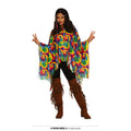 Poncho Hippie Indien Coloré à Franges
