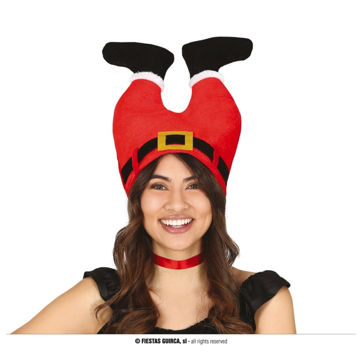 Op deze afbeelding zie je een Accessoires, van het merk Guirma. Op Je Hoofd Gevallen Kerstman Muts