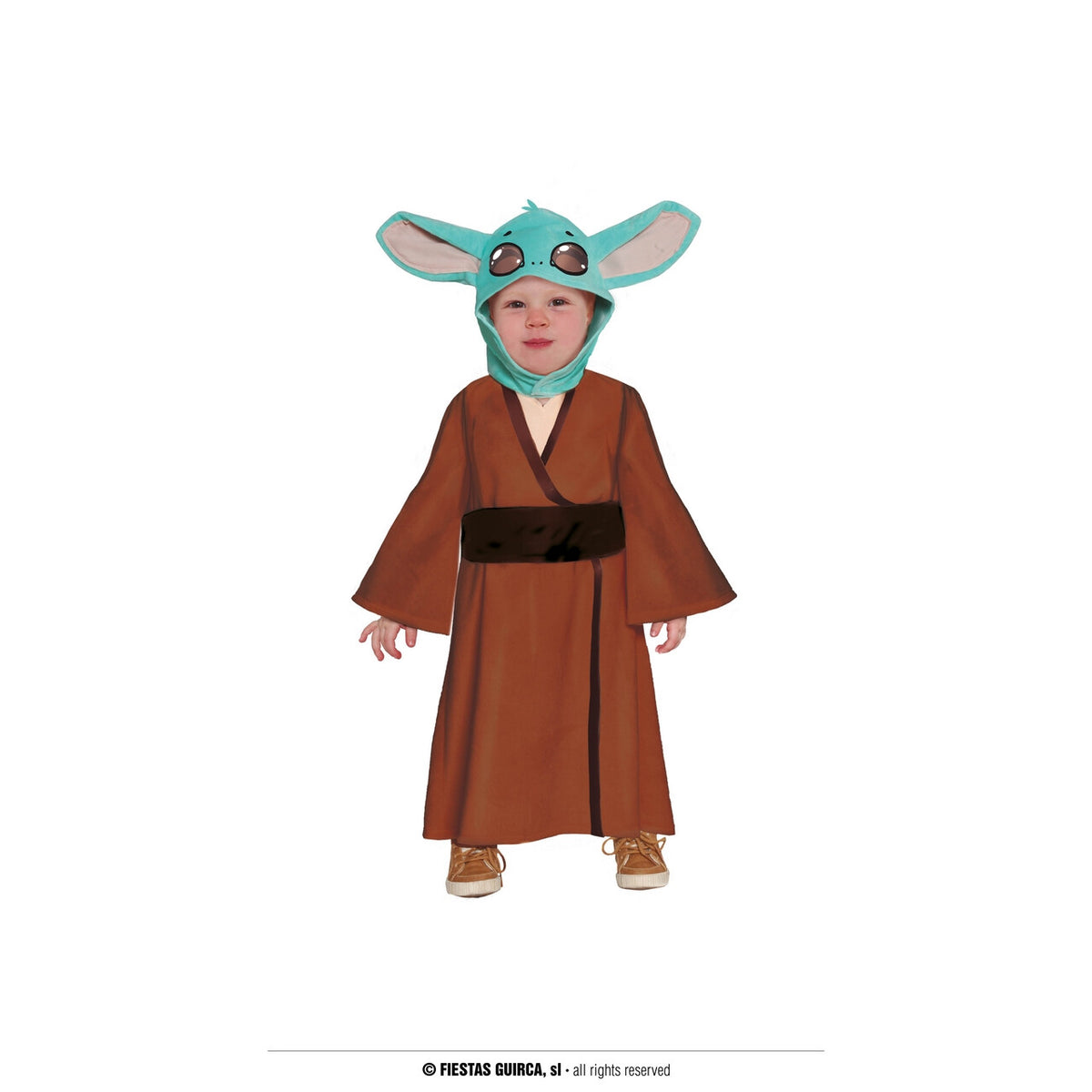 Op deze afbeelding zie je een Kostuums, van het merk Guirca. Baby Yoda Net Uit Het Ei Kind Kostuum