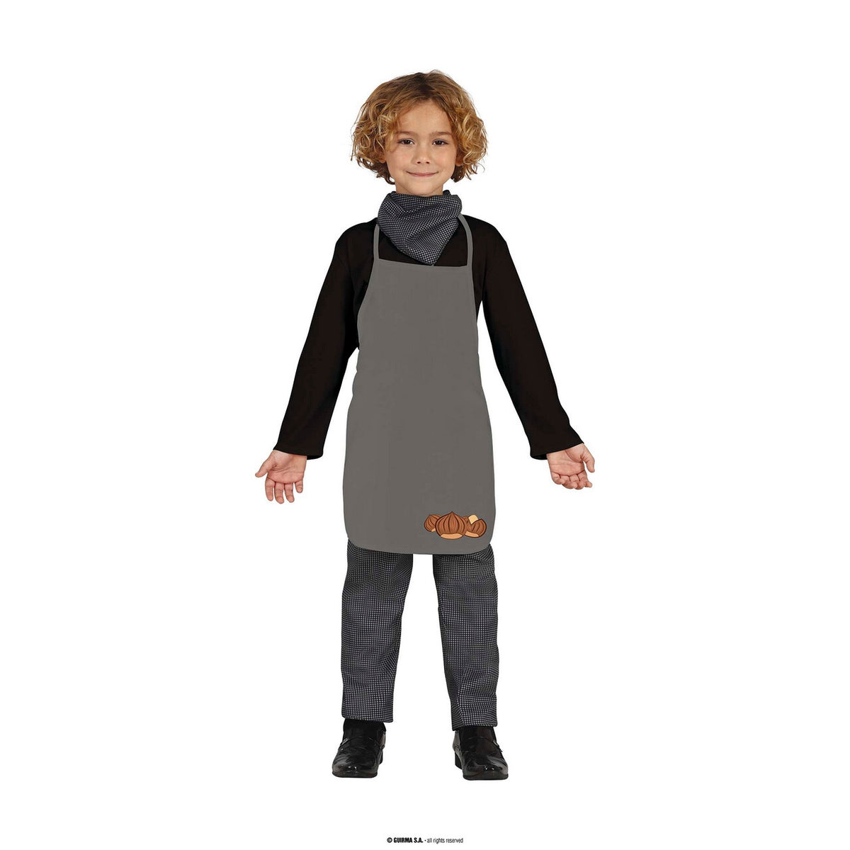 Op deze afbeelding zie je een Kostuums, van het merk Guirma. Leerling Chef Kok Jongen Kostuum