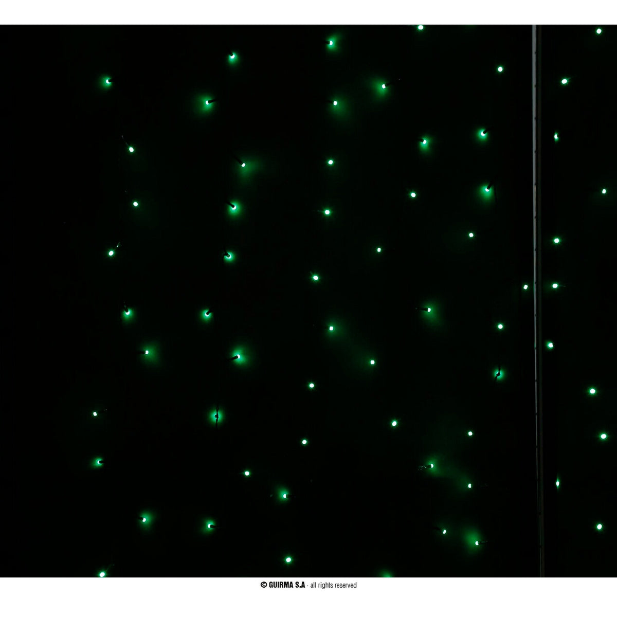 Op deze afbeelding zie je een Decoratie, van het merk Guirma. Groen Licht Festijn Gordijn 600 Led