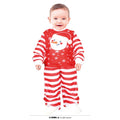 Combinaison Rayée Rouge Et Blanche Bébé Noël Costume
