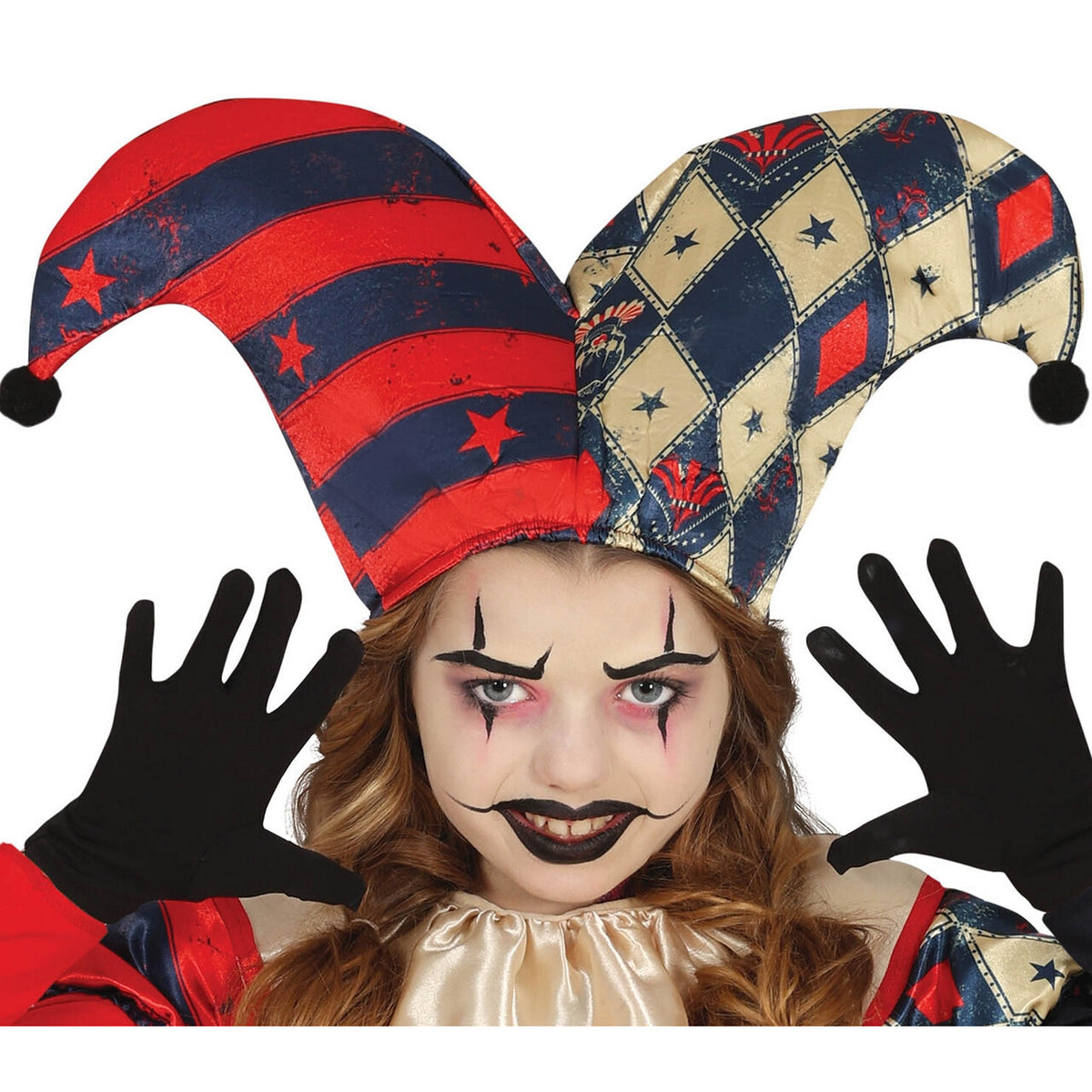 Op deze afbeelding zie je een Kostuums, van het merk Guirca. Niet Zo Grappige Scary Clown Nana Meisje Kostuum