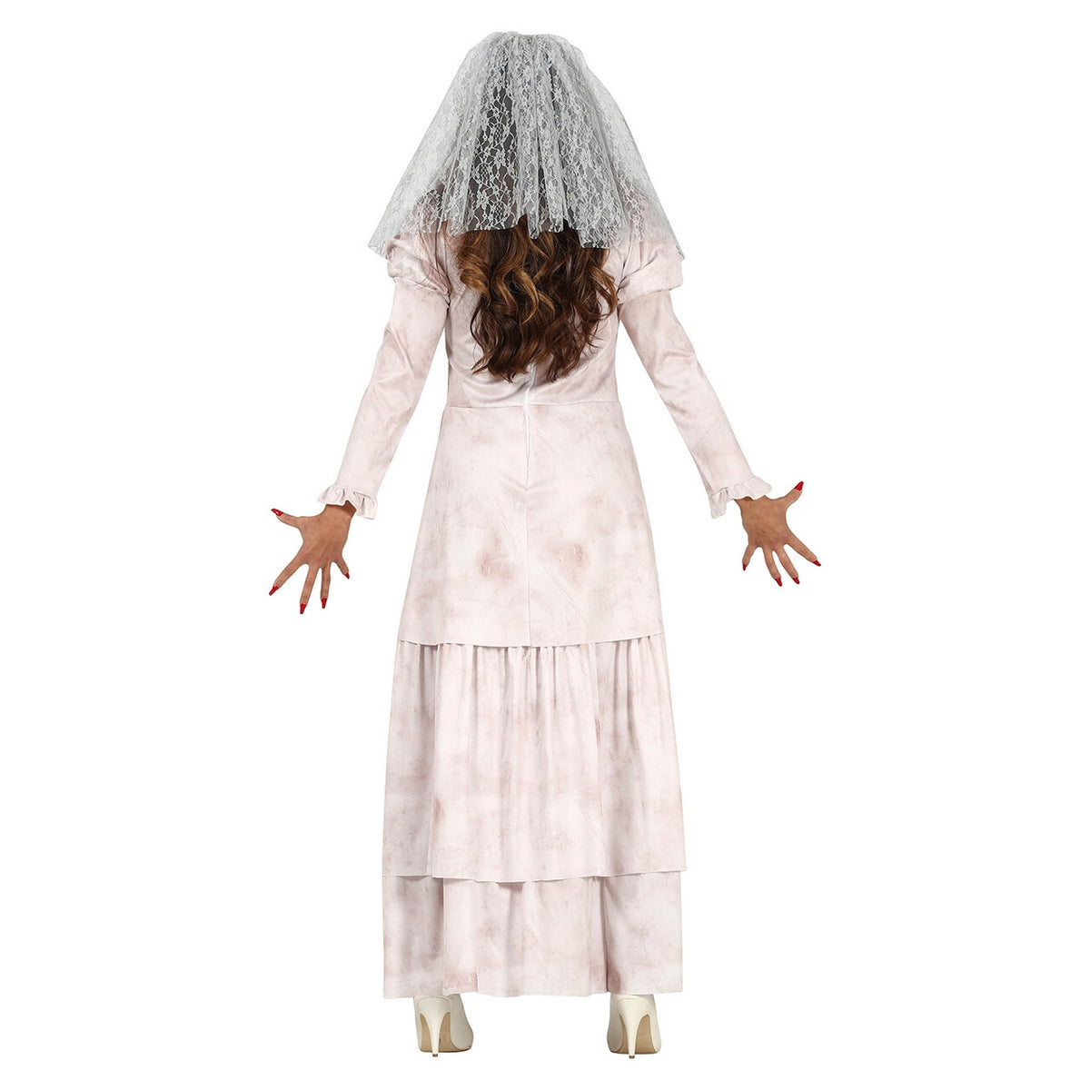 Op deze afbeelding zie je een Kostuums, van het merk Guirca. Hysterische Spookbruid Hester Vrouw Kostuum