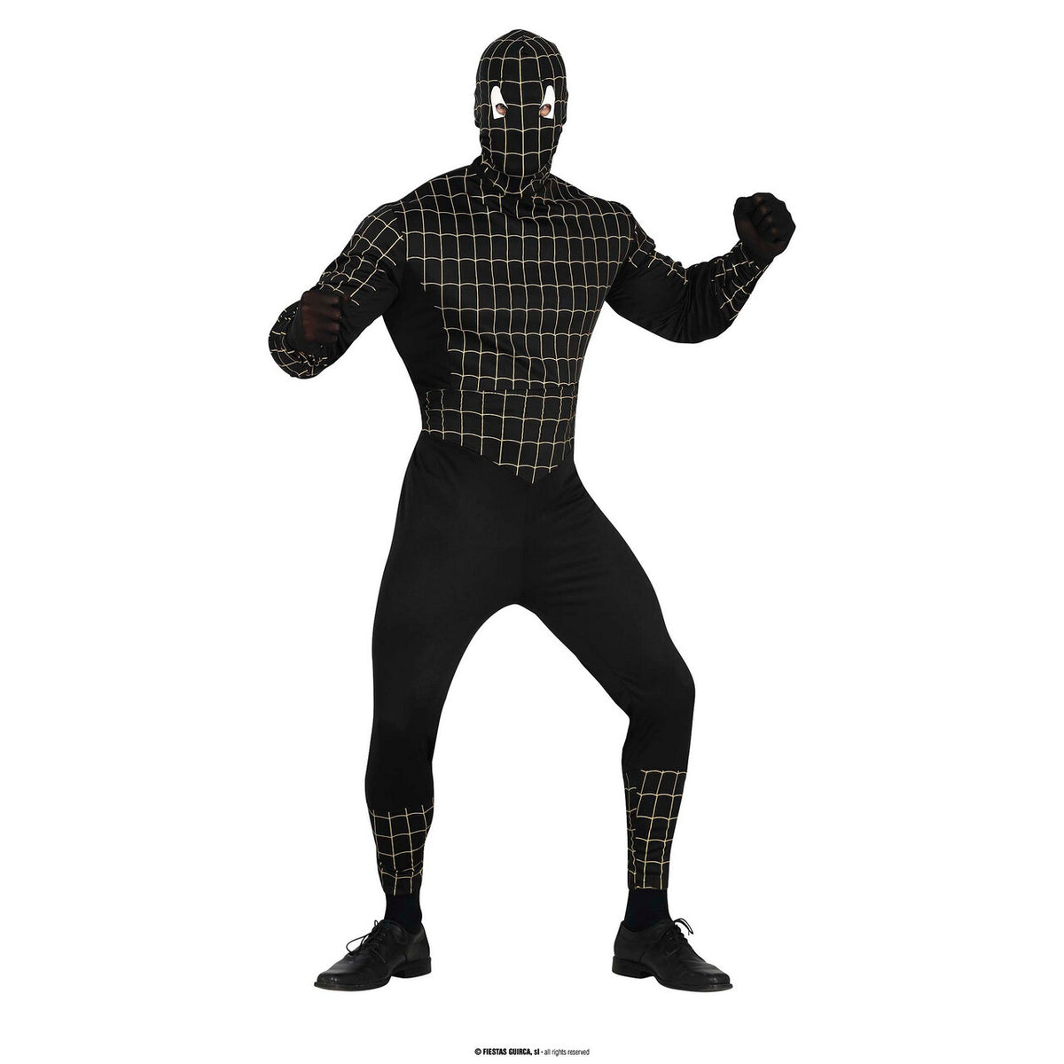 Op deze afbeelding zie je een Kostuums, van het merk Guirca. Giftige Zwarte Spiderman Kostuum