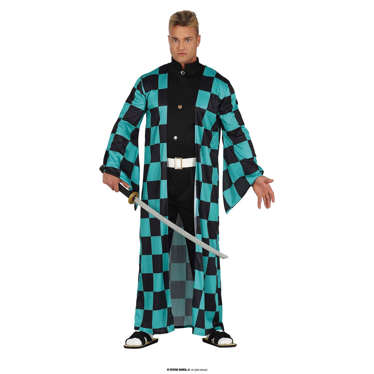Op deze afbeelding zie je een Kostuums, van het merk Guirca. Demonenjager Mr Kamado Man Kostuum