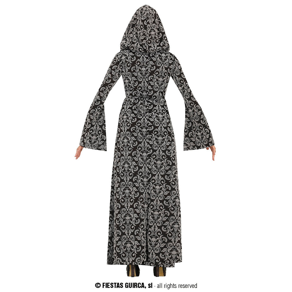 Op deze afbeelding zie je een Kostuums, van het merk Guirca. Femme Fatale Black Skull Vrouw Kostuum