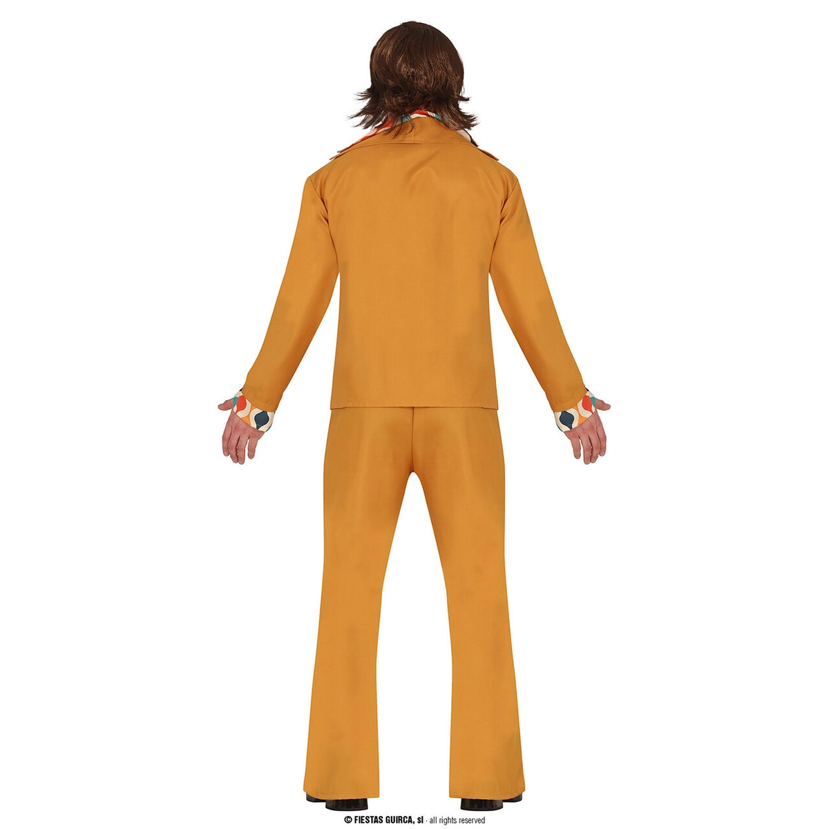 Op deze afbeelding zie je een Kostuums, van het merk Guirca. Disco Jaren 70 Justin De Orange Man Kostuum