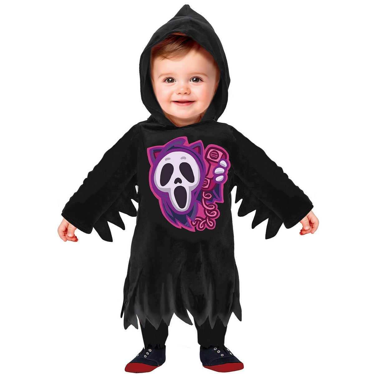 Op deze afbeelding zie je een Kostuums, van het merk Guirca. Calling Death Reaper Kind Kostuum