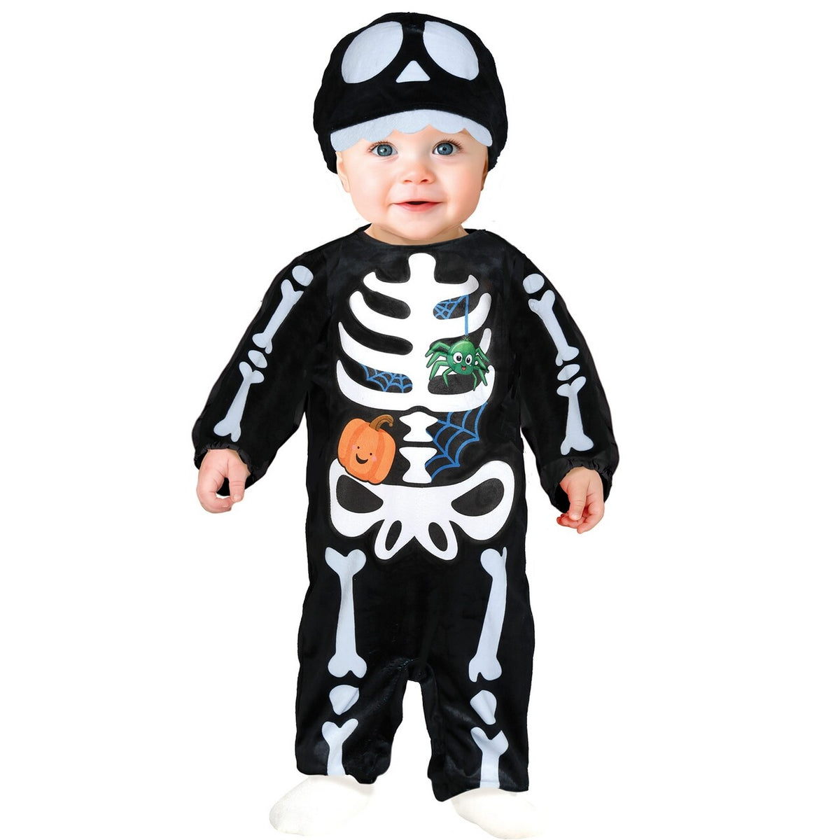 Op deze afbeelding zie je een Kostuums, van het merk Guirca. Geraamte Met Halloween Vriendjes Kind Kostuum
