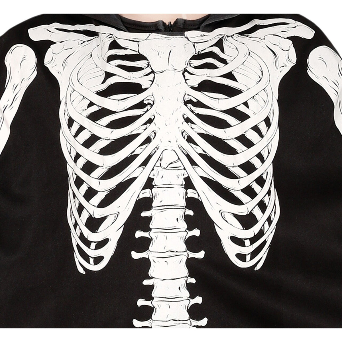 Op deze afbeelding zie je een Kostuums, van het merk Guirca. Creepy Skelet Poncho Kind Kostuum