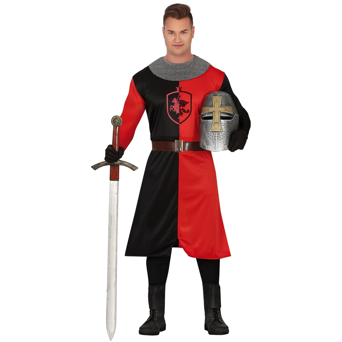 Op deze afbeelding zie je een Kostuums, van het merk Guirca. Middeleeuwse Ridder Hendrik Heldhaftigheid Man Kostuum