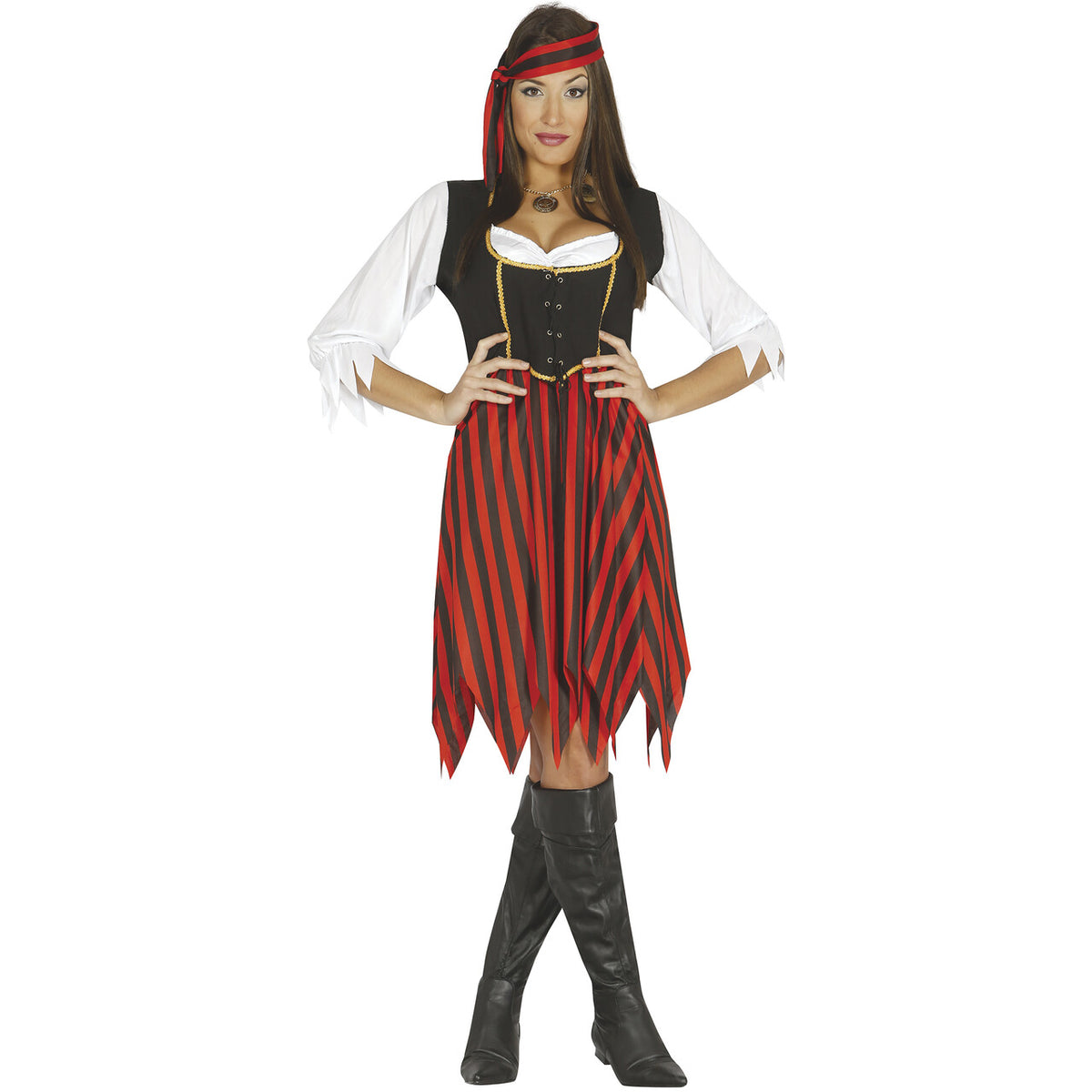 Op deze afbeelding zie je een Kostuums, van het merk Guirca. Pirate Goudgraver Vrouw Kostuum
