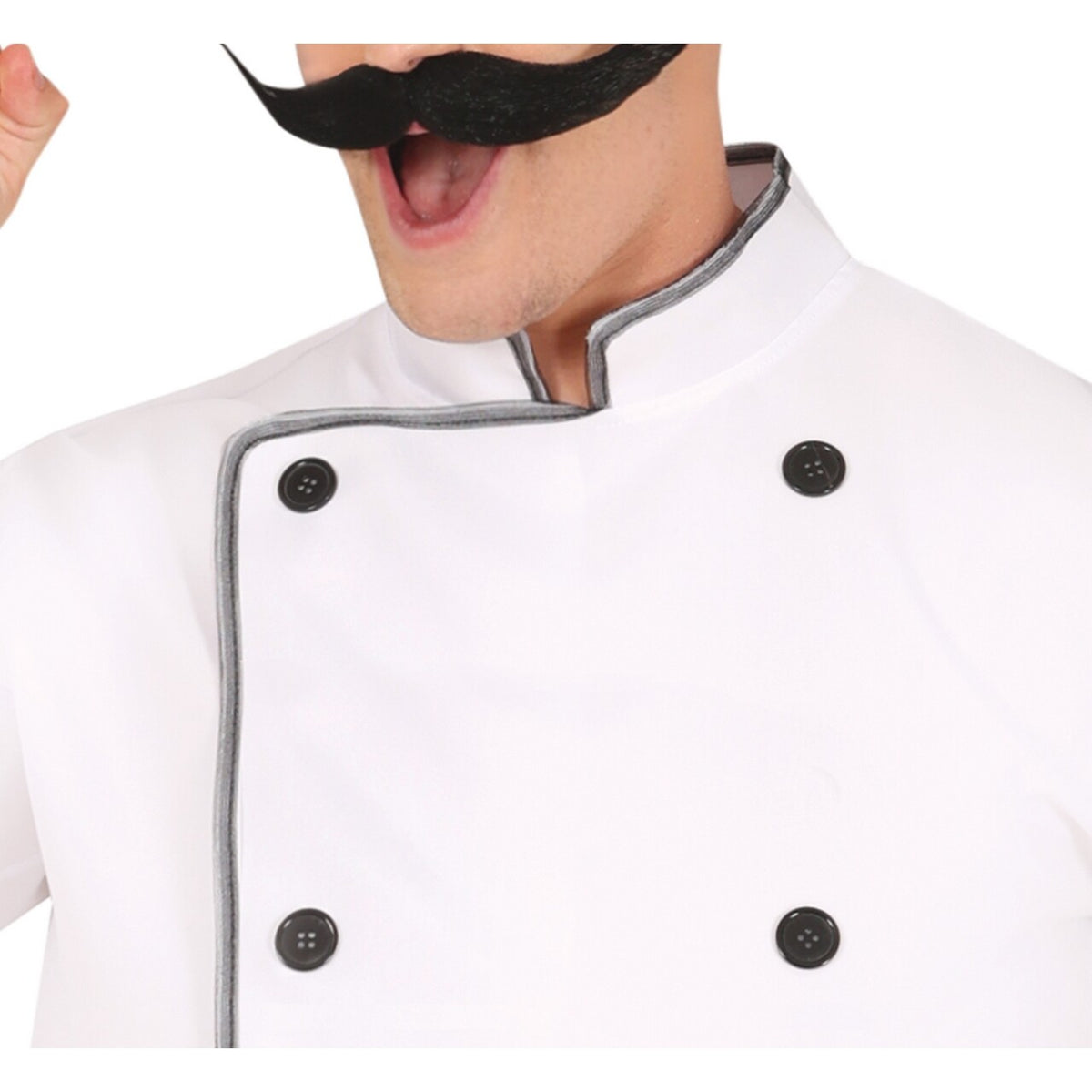 Op deze afbeelding zie je een Kostuums, van het merk Guirca. Chef Cuisine De La France Man Kostuum