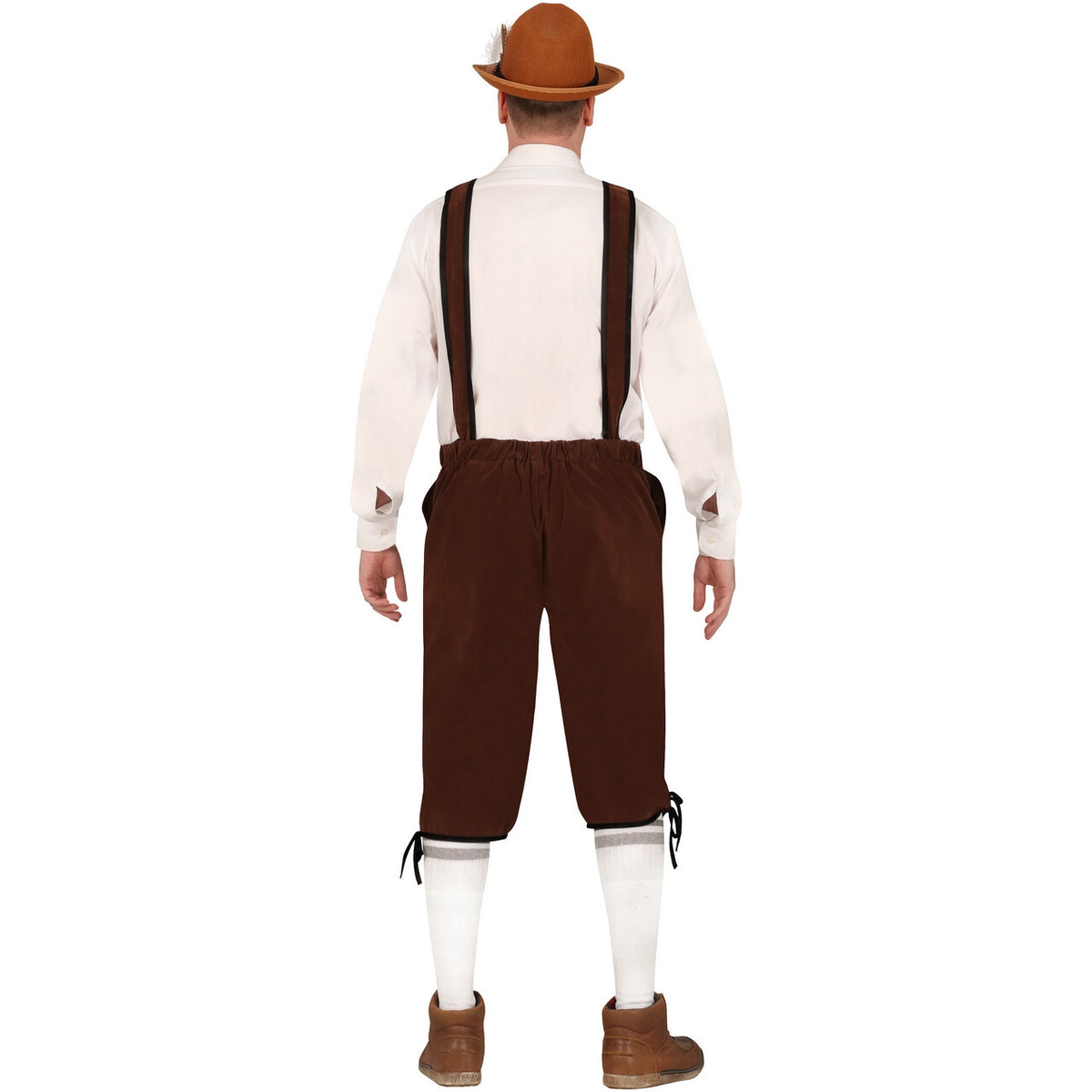 Op deze afbeelding zie je een Kostuums, van het merk Guirca. Oktoberfeestje Broek Lederhose Bruin Man