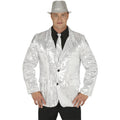 Maître Du Quiz Veste à Paillettes Argentée Costume