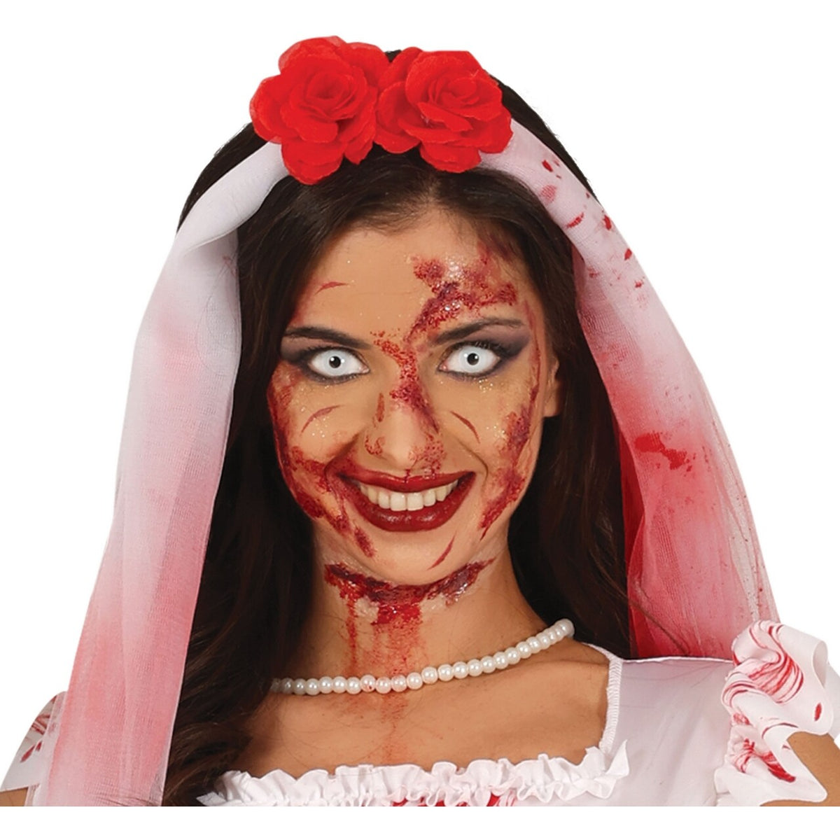 Op deze afbeelding zie je een Kostuums, van het merk Guirca. Vermoorde Onschuld Bruid Destiny Vrouw Kostuum