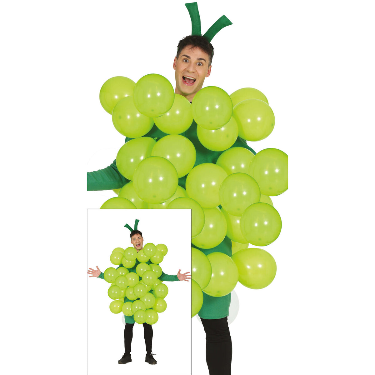 Op deze afbeelding zie je een Kostuums, van het merk Guirca. Elke Druif Telt! Ballonnen Kostuum