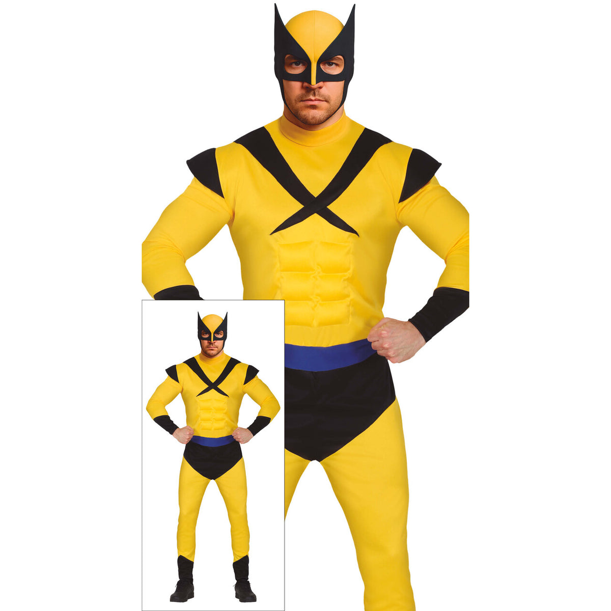 Op deze afbeelding zie je een Kostuums, van het merk Guirca. Wolverine Logan Marvel Superheld Man Kostuum