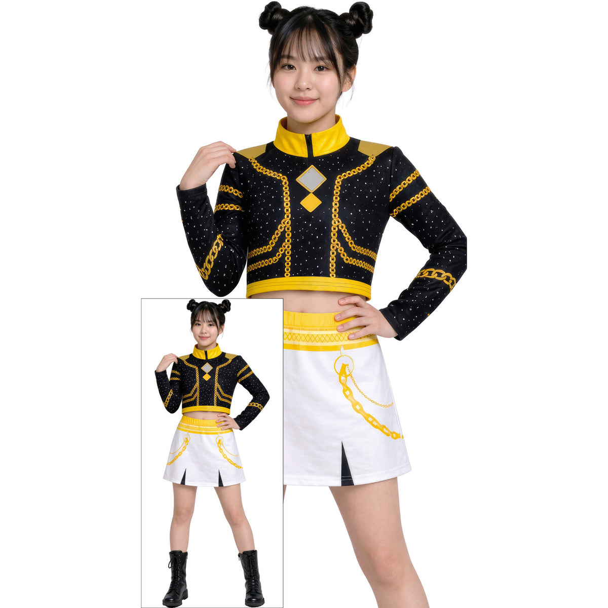 Op deze afbeelding zie je een Kostuums, van het merk Guirca. K-Pop Star Jinu Kostuum