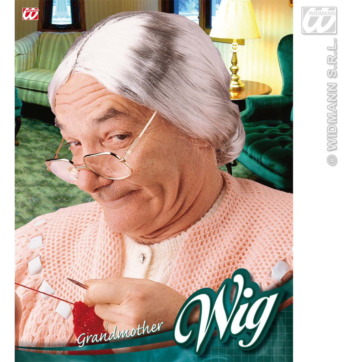 Op deze afbeelding zie je een Accessoires, van het merk Widmann. Pruik Grootmoeder