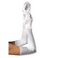 Gants Longs En Satin Blanc