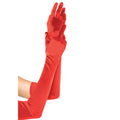 Gants Longs En Satin Rouges