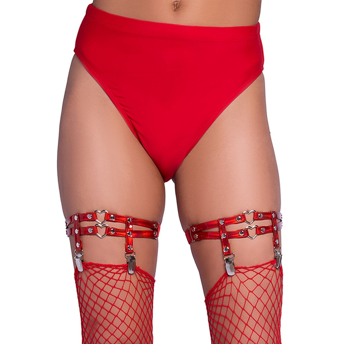 Op deze afbeelding zie je een Accessoires, van het merk Leg Avenue. Jarretel Riem One Time Valentine Rood