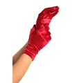 Gants Poignet Satin Rouge