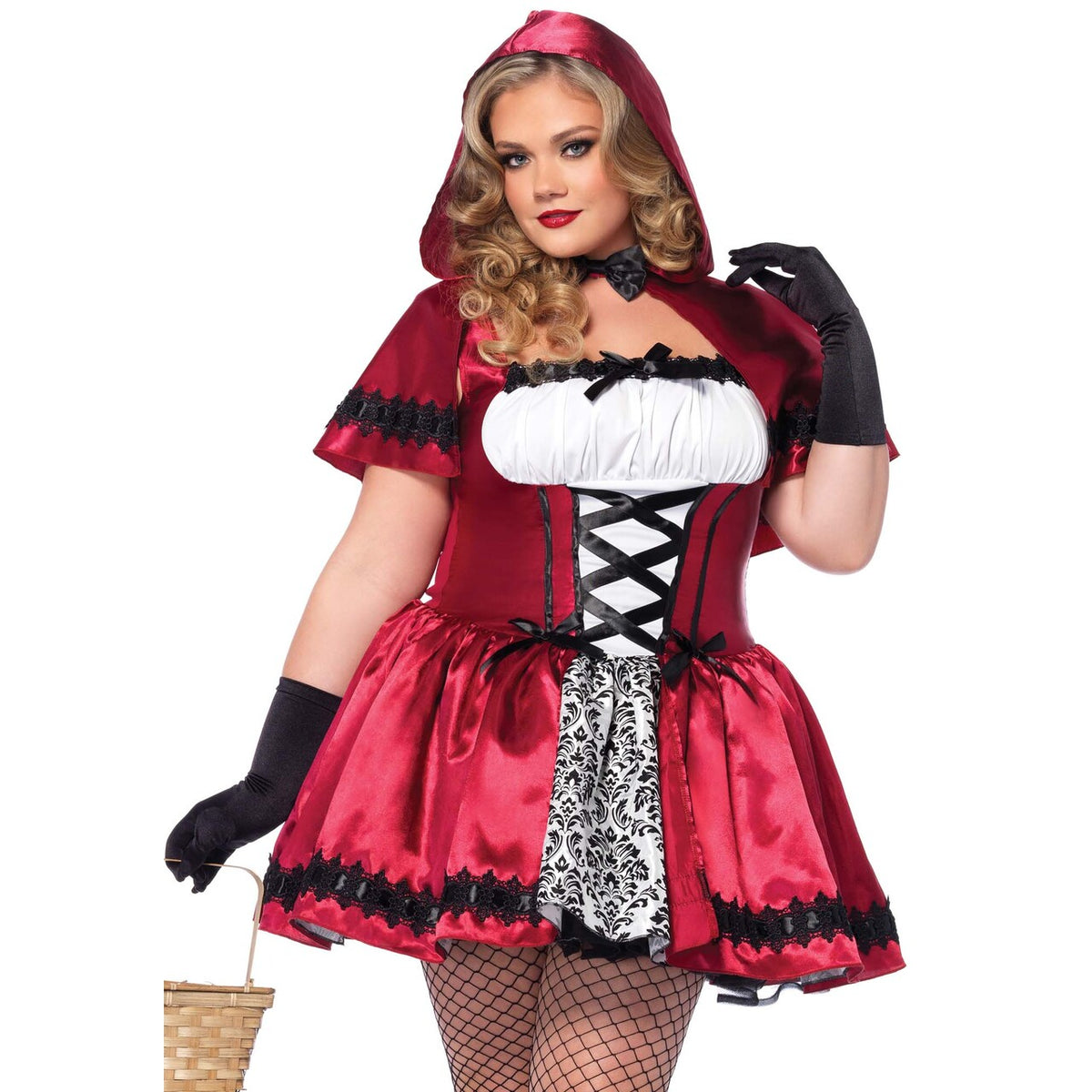 Op deze afbeelding zie je een Kostuums, van het merk Leg Avenue. Gothic Roodkapje Sexy Jurk (Plus Size) Vrouw