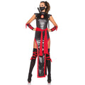 Robe Ninja Brillante Avec Grande Fente Costume Femme