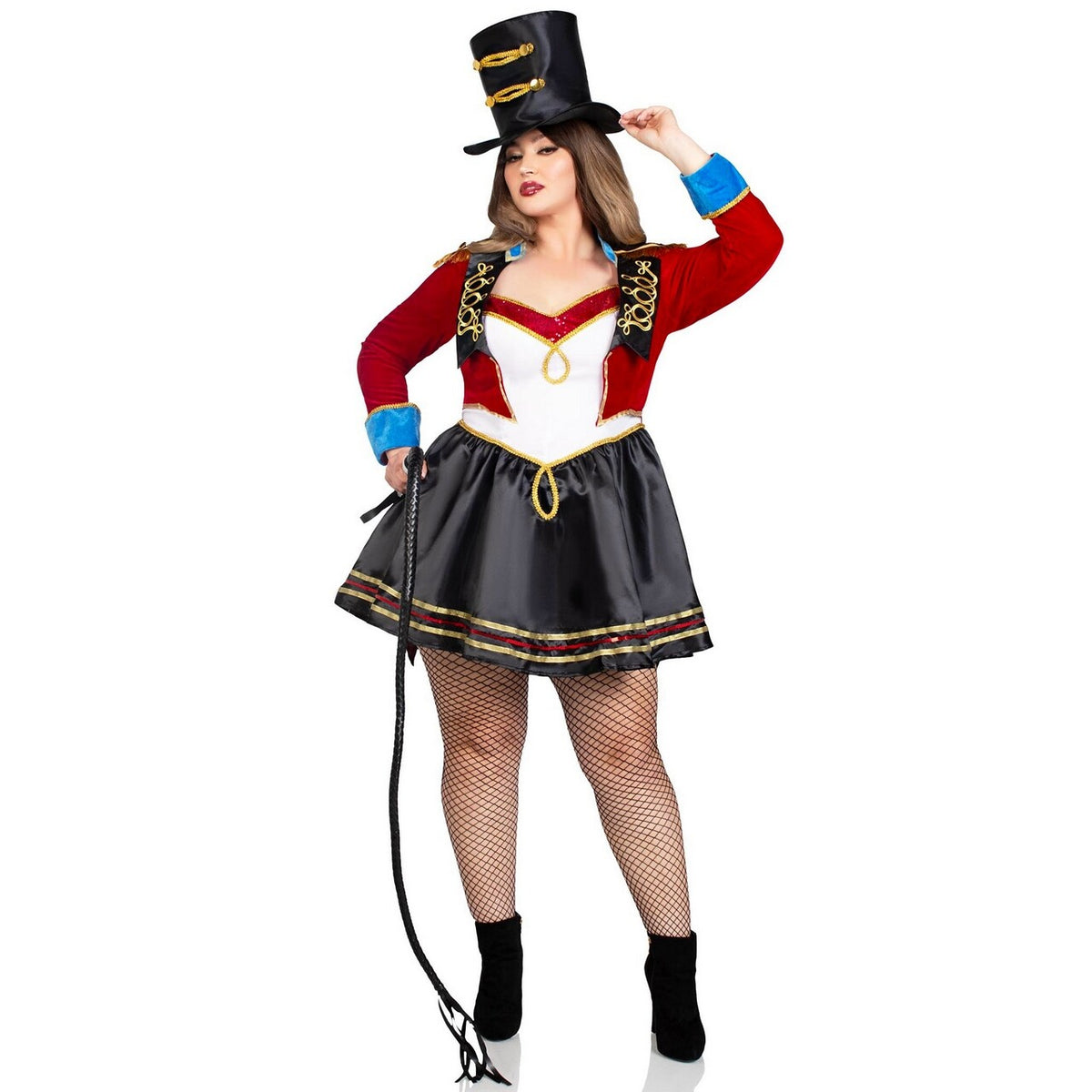 Op deze afbeelding zie je een Kostuums, van het merk Leg Avenue. Sassy Ringmaster Plus Size Vrouw Kostuum