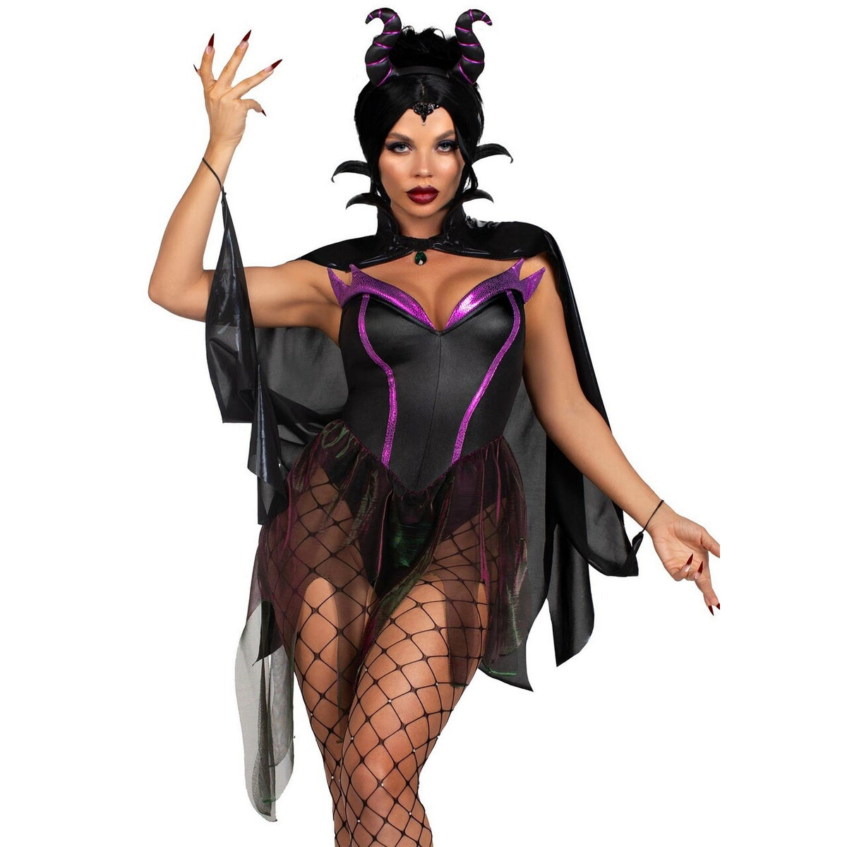 Op deze afbeelding zie je een Kostuums, van het merk Leg Avenue. Evil Queen Witch Vrouw Kostuum