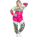 Totalement Années 80 Survêtement Rose Grande Taille Costume Femme