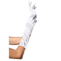 Gants Satinés Jusquau Coude Blancs