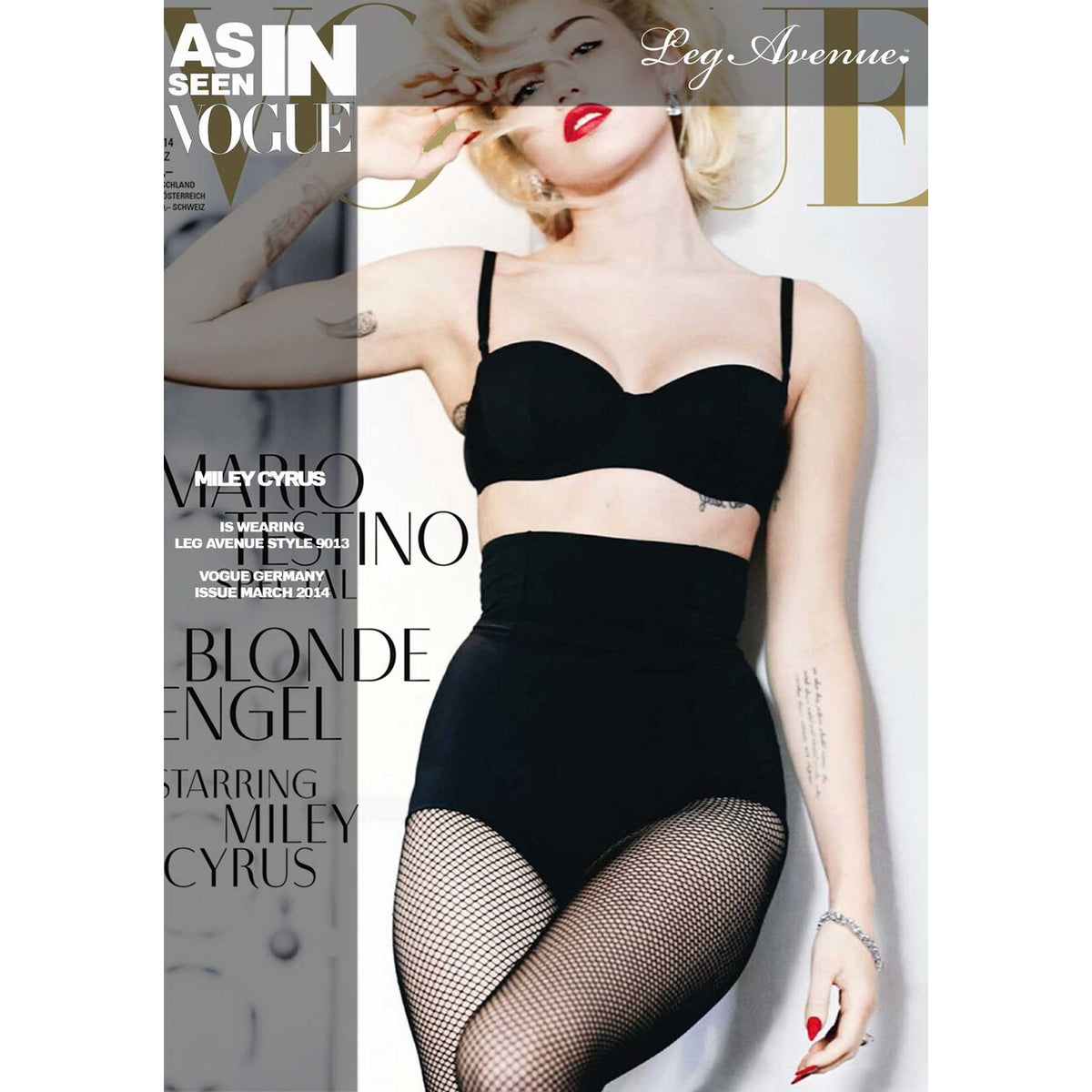 Op deze afbeelding zie je een Accessoires, van het merk Leg Avenue. Elastaan Visnet Panty Zwart