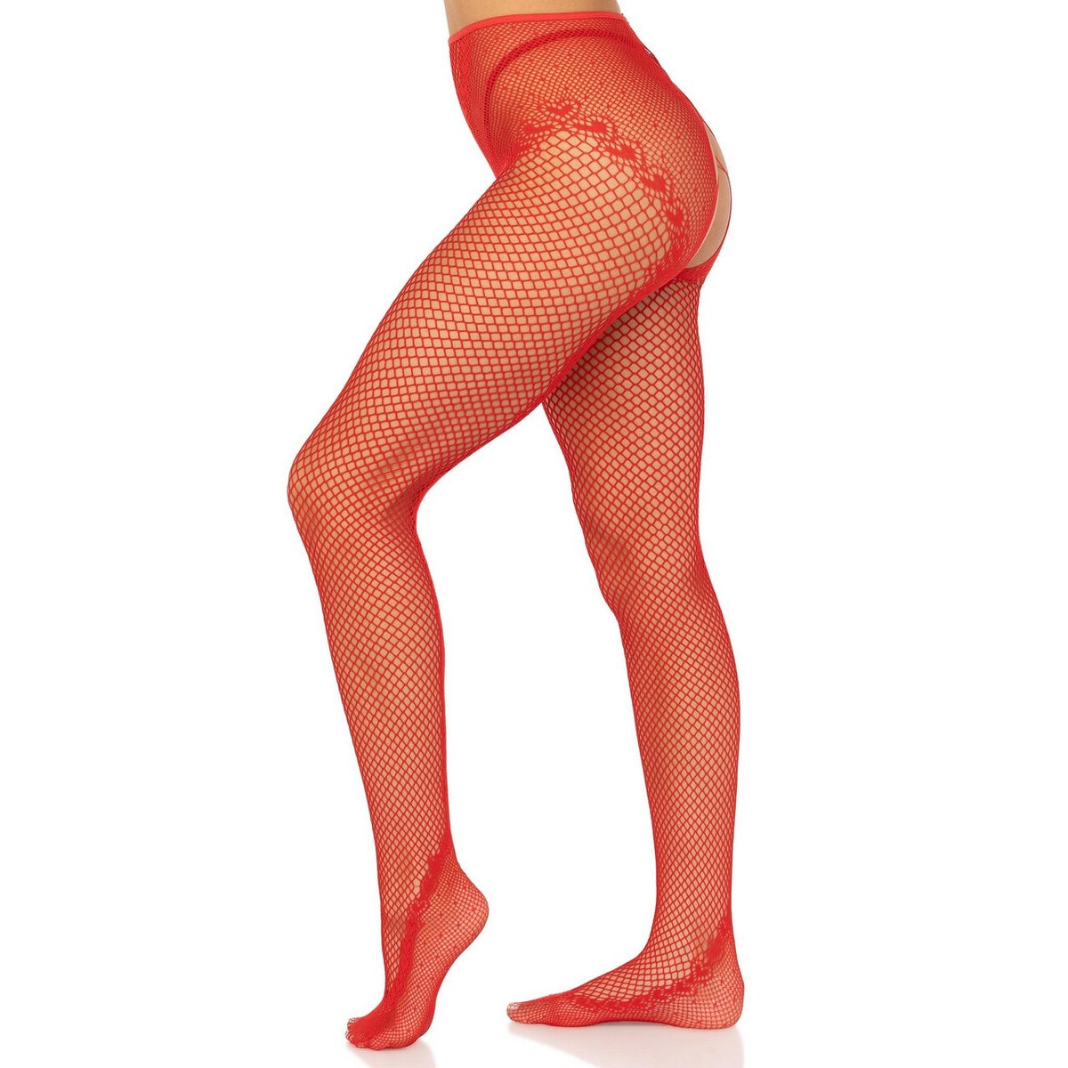 Op deze afbeelding zie je een Accessoires, van het merk Leg Avenue. Rood Van Liefde Panty Visnet