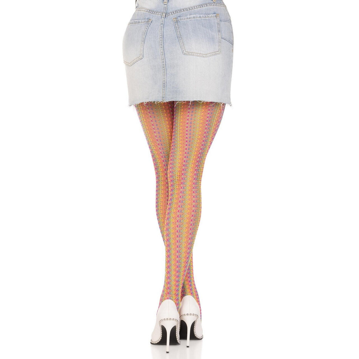 Op deze afbeelding zie je een Accessoires, van het merk Leg Avenue. Visnet Panty Over The Rainbow