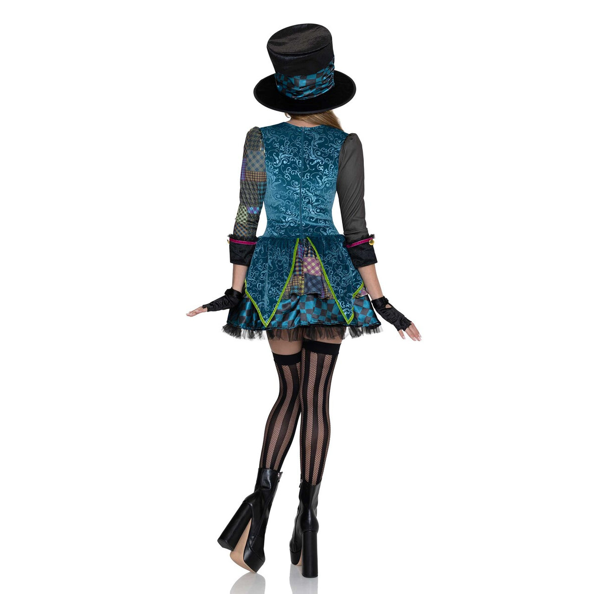 Op deze afbeelding zie je een Kostuums, van het merk Leg Avenue. Tea Party Mad Hatter Dress Vrouw