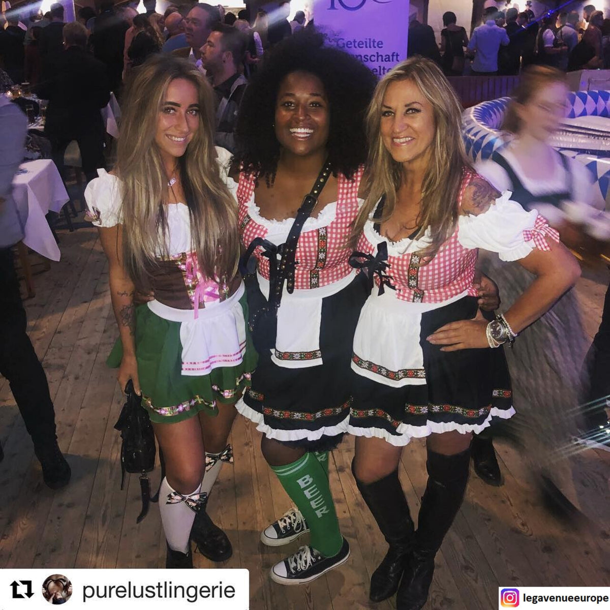 Op deze afbeelding zie je een Kostuums, van het merk Leg Avenue. Dorstige Dirndl Dagmar Vrouw Kostuum