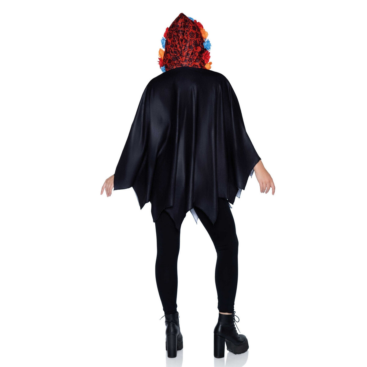 Op deze afbeelding zie je een Kostuums, van het merk Leg Avenue. Day Of The Dead Skelet Poncho Vrouw