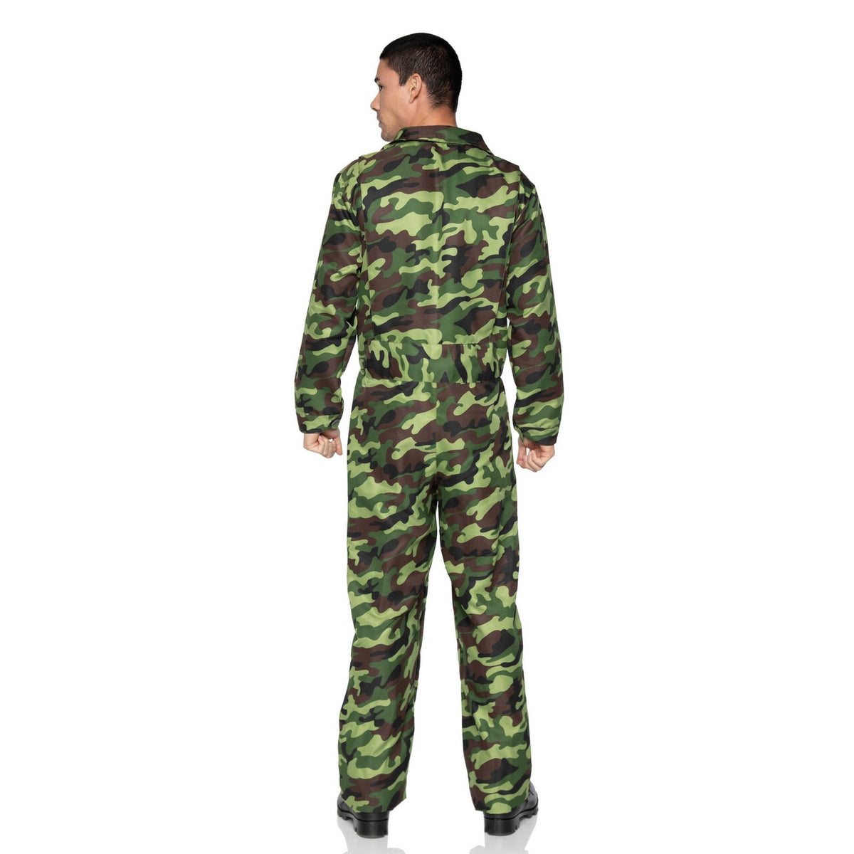 Op deze afbeelding zie je een Kostuums, van het merk Leg Avenue. Camo Militairen Jumpsuit Man Kostuum