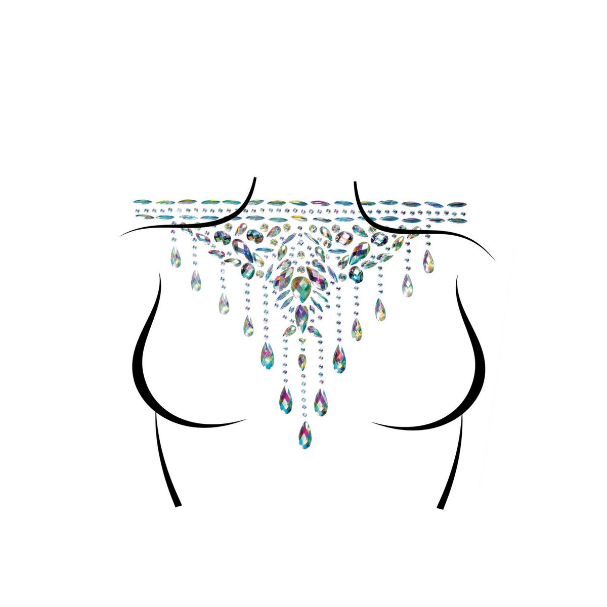 Op deze afbeelding zie je een Accessoires, van het merk Leg Avenue. Choker Body Jewels Sticker